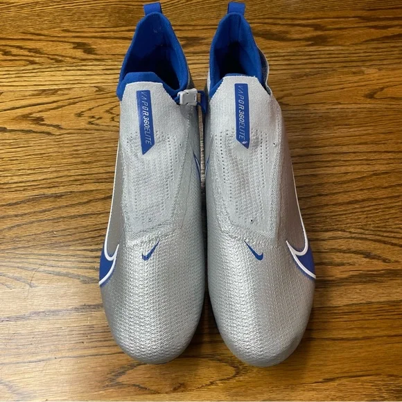 Nike Vapor Edge Elite 360 Flyknit Gray Blue Football Cleats Mens Size 14 NEW Nike Vapor Edge 360 Untouchable Flyknit Football Cleats  main image 4
